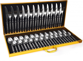 Set tacamuri din inox 48 piese TRENDY&rsquo S luxury edition chrome TCM-42C 