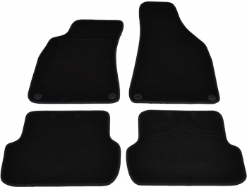 Covorase mocheta Audi A4 4usi 1/2001-10/2007 A4 Avant 9/2001-4/2008 si A4 Cabriolet 5/2002-3/2008 Negru set de 4 bucati 