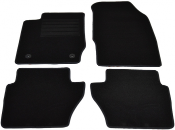 Covorase mocheta Ford Fiesta 03/2011- 3/5 usi Negru set de 4 bucati 