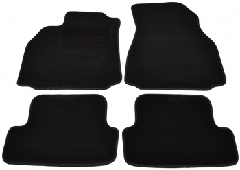 Covorase mocheta Renault Megane 2 cu 3/5 usi / Combi / Break 2000-2008 Negru set de 4 bucati 