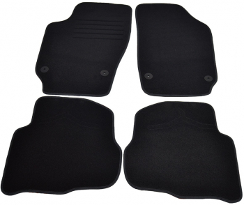 Covorase mocheta Skoda Fabia 1 din 2000-12/2007 Negru set de 4 bucati 