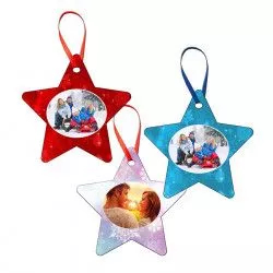 Decoratiune stea pentru Craciun personalizata 14 cm