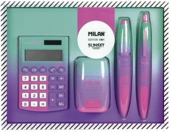 Set cadou calculator Sunset roz Milan 