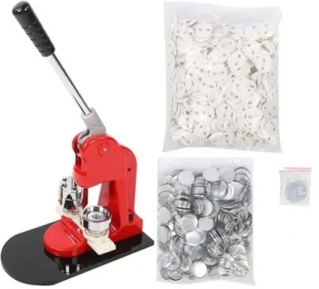 Set complet Presa 25 mm cu 1000 insigne Rosu 