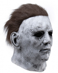 Masca Horror Costum Cosplay Halloween dupa personajul Michael Myers pentru adulti Alb/Negru 