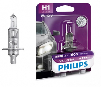 Bec H1 PHILIPS 99ZS201P 12V 55W VisionPlus 60 mai usor P14.5s ECE 1 buc. 