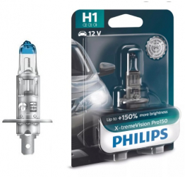 Bec H1 PHILIPS 99ZS312P 12V 55W X-tremeVision Pro150 cu pana 150 mai multa lumina P14.5s ECE 1 buc. 