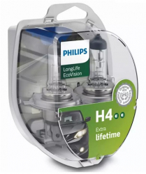 Bec H4 PHILIPS 99ZB171P 12V 60/55W longlife ecovison P43t ECE 2 buc. 