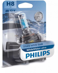 Bec H8 PHILIPS 99ZS228P 12V 35W WhiteVision ultra albastru PGJ19-1 ECE 1 buc.