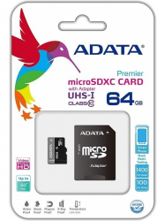 Card de memorie Micro SD 64 Gb clasa 10 fara adaptor AUSDX64GUICL10-RA1 Adata 
