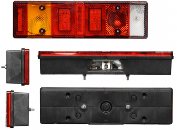 Lampa auto BestAutoVest pentru camion partea Dreapta cu leduri 12/24V 472x130x81mm cu mers inapoi si ceata 