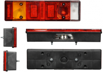 Lampa auto BestAutoVest pentru camion partea Stanga cu leduri 12/24V 472x130x81mm cu mers inapoi si ceata 