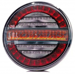 Lampa auto pentru remorca RapidAuto 99LT223E 12/24V indicator dinamic cu lumina parcare cu lumina frana rotund montare surub cu 