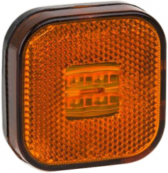 Lampa gabarit auto BestAutoVest 12/24V cu LED patrata culoare Portocaliu 64x64mm 1buc 