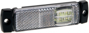 Lampa gabarit auto BestAutoVest 12/24V dreptunghiulara Alba cu Leduri 130x32x14.5mm 1 buc. 