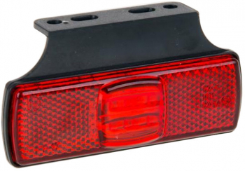 Lampa gabarit auto BestAutoVest 12V/ 24V cu LED dreptunghiulara Rosie 97x30x12mm cu cablu cu suport fixare 1 buc. 