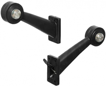 Lampa gabarit auto BestAutoVest 12V/ 24V LED cu brat de 150mm unghi 45 grade Stanga Rosu- Alb 