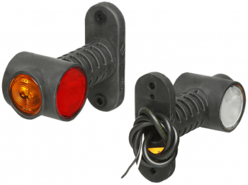 Lampa gabarit Universal 12/24V 118x100mm alb-rosu-galben omologare ECE cu LED Stanga Dreapta 