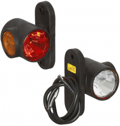 Lampa gabarit Universal 12/24V 64x100mm alb-rosu-galben omologare ECE cu LED Stanga Dreapta 