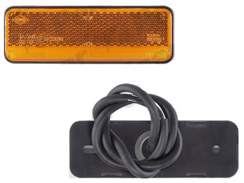 Lampa pozitie gabarit 12/24V dreptunghiulara cu LED portocalie adancime 12 mm inaltime 35 mm latime 102 mm fixare cu holsurub 
