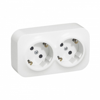 Priza dubla aplicata montaj aparent precablata protectie copii PRIZA 2X2P+T LG782437 Forix Legrand smartsystem 