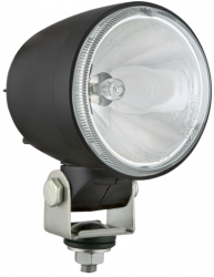 Proiector auto Wesem 12/24V bec H3 84x90mm sticla alba carcasa de plastic neagra rotunde cu lumina de drum 1 buc. 