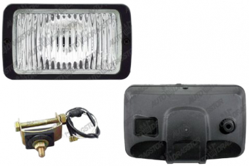 Proiector auto Wesem 12/24V rectangular bec H3 partea stanga/dreapta 156x92x85mm sticla alba cu lumina de ceata 1 buc 