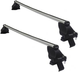 Set bare transversale portbagaj din aluminiu marca Twinny Load TL A02 kit complet cu bare suporti si antifurt cu cheie 
