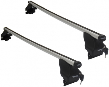 Set bare transversale portbagaj din aluminiu marca Twinny Load TL A26 kit complet cu bare suporti si antifurt cu cheie