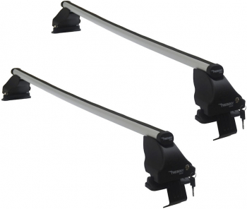 Set bare transversale portbagaj din aluminiu marca Twinny Load TL A40 kit complet cu bare suporti si antifurt cu cheie 