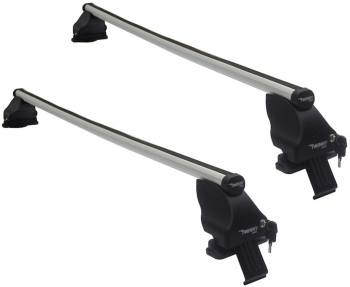 Set bare transversale portbagaj din aluminiu marca Twinny Load TL A48 kit complet cu bare suporti si antifurt cu cheie 