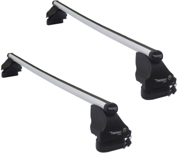 Set bare transversale portbagaj din otel marca Twinny Load TL S07 kit complet cu bare suporti si antifurt cu cheie 