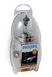 Set becuri rezerva PHILIPS 99ZK004P 12V premium 30 mai multa lumina cpl. H4 P21W PY21W P21/5W R5W W5W 3 sigurante ECE 