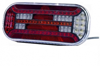 Stop lampa spate cu LED FT-610 L Led DI Fristom 12/24V 302x130x51mm cu 6 functii semnalizare dinamica partea stanga 1 buc. 