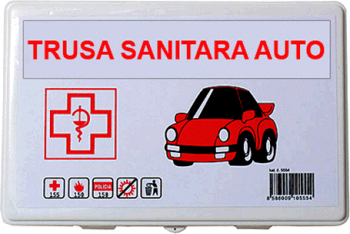 Trusa medicala auto de prim ajutor omologata import Slovacia 