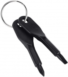 Breloc chei Lerods cu 2 surubelnite portabile culoare negru