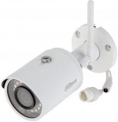 Camera supraveghere IP Wireless bullet pentru exterior Dahua IPC-HFW1435S-W-0280B-S2 4MP IR 30 m 2.8 mm slot card