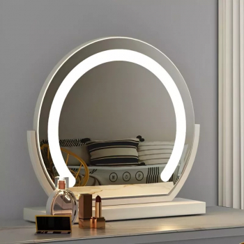 Oglinda machiaj cu suport Mindblower Brighten Up LED rotativa lemn modul 3 culori 60 cm 