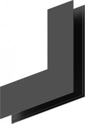 Sina magnetica colt exterior vertical aplicata 26.6× 52.5mm negru BR-BY41-10201 Braytron smartsystem 