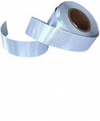 Banda reflectorizanta adeziva alba tip fagure 5cm x 25m