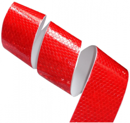 Banda reflectorizanta tip fagure 5 cm x 17.5 m rosu 