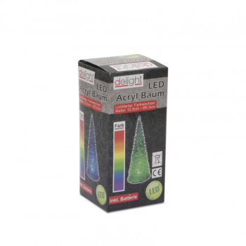 Brad de Craciun LED acril 12 cm 