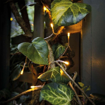 Instalatie de Craciun cu Baterii Tip Liniar 2 jocuri de lumini Fir Transparent 1 m 10 LED -uri Alb Cald 