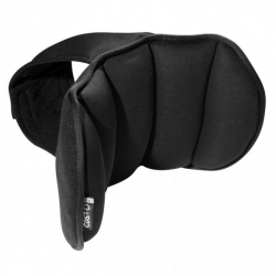 Perna pentru tetiera din poliester si spuma cu memorie 38x21x5 cm Neagra