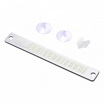 Placa numar telefon fosforescent parcare temporara pentru parbriz culoare argintiu - MyStyle®