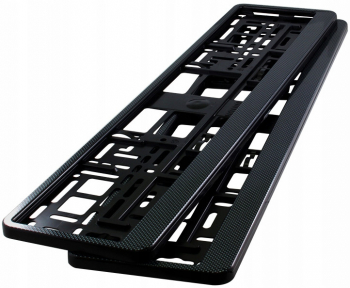 Set 2 bucati suport numar inmatriculare auto HP culoare rama carbon 8x surub 