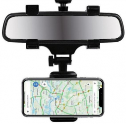 Suport de telefon pentru oglinda auto negru 12x17x8 cm 