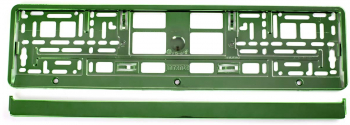 Suport numar inmatriculare auto plastic ABS universal verde metalizat 
