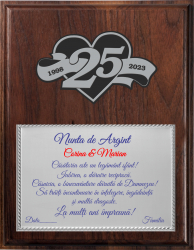 Placheta Cadou Nunta de Argint 