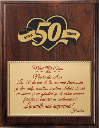 Placheta Cadou Nunta de Aur - M3 